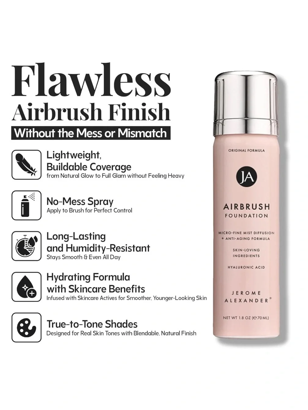 Jerome Alexander Airbrush Foundation - Light Beige